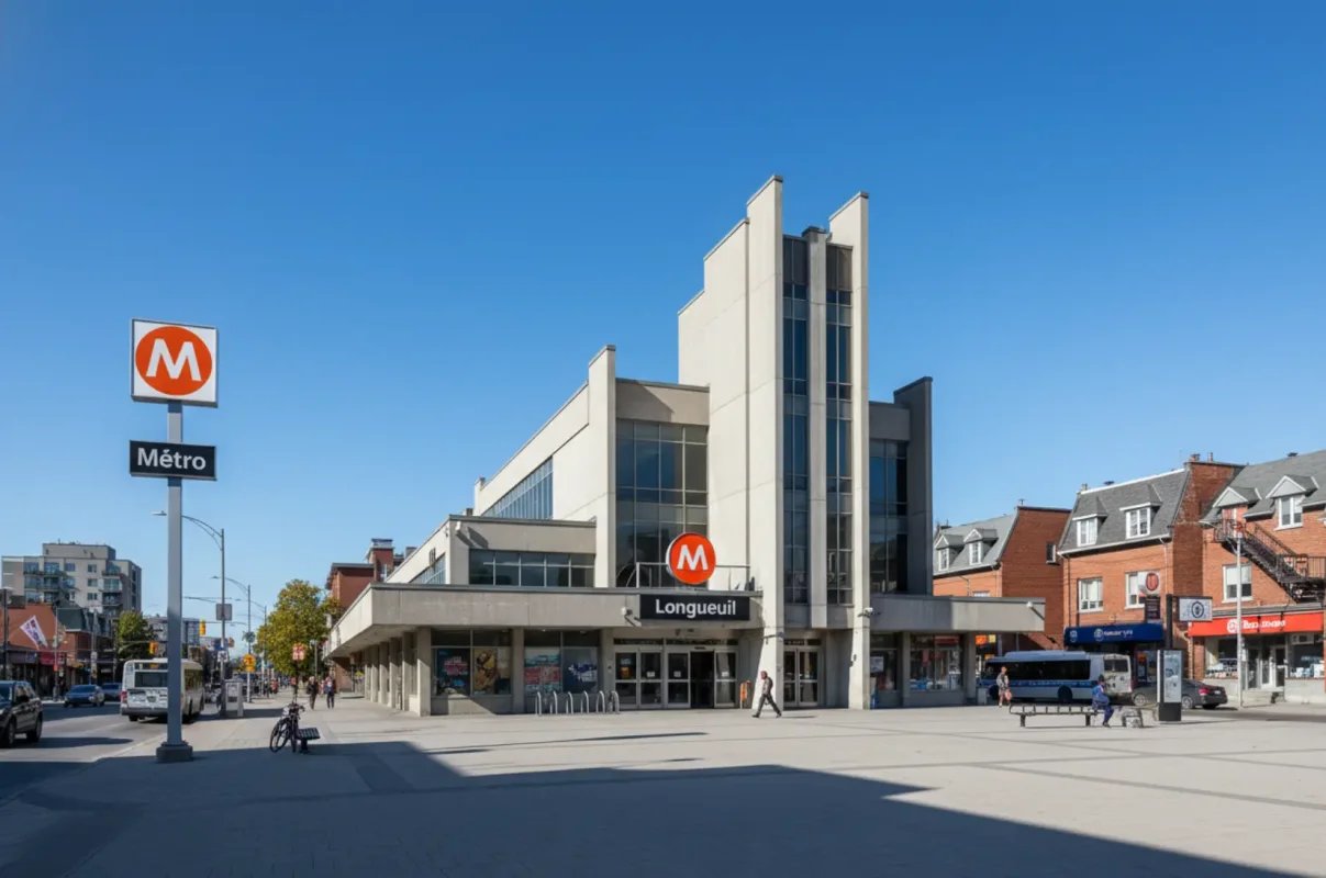 Représentation urbaine illustrative symbolisant la zone de service prévue par MobilCube dans l'agglomération de Longueuil.